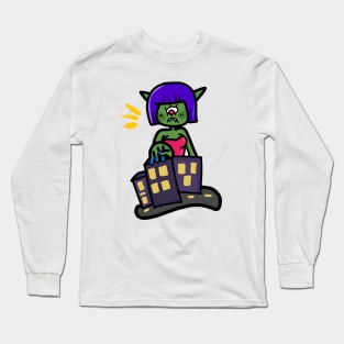 Monster Attack! Cute Cyclops! Long Sleeve T-Shirt